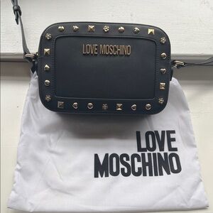 Love Moschino Black Mini Bag with Gold Accents